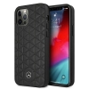 Etui Mercedes Leather Quilted Embossed na iPhone 12 Pro Max - czarne