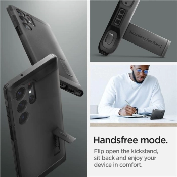 Etui Spigen Tough Armor na Samsung Galaxy S23 Ultra - czarne