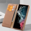 Dux Ducis Hivo etui Samsung Galaxy S23+ pokrowiec z klapką portfel podstawka blokada RFID czerwone