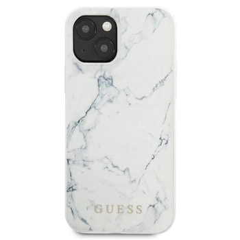 Etui Guess Marble Collection na iPhone 13 mini - białe
