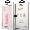 Etui Karl Lagerfeld 3D Rubber Glitter Logo na iPhone 11 / Xr - różowe