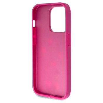 Etui Guess Glitter Script Big 4G na iPhone 15 Pro - fioletowe