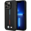Etui BMW Quilted Tricolor MagSafe  na iPhone 13 Pro Max - czarne