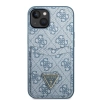 Etui Guess 4G Triangle Logo Cardslot na iPhone 13 mini - niebieskie
