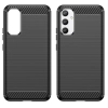 Carbon Case etui do Samsung Galaxy A34 5G elastyczny silikonowy karbonowy pokrowiec czarne