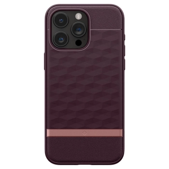 Etui Caseology Parallax Mag z MagSafe na iPhone 15 Pro - burgundowe