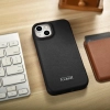 iCarer CE Premium Leather Folio Case skórzane etui iPhone 14 z klapką magnetyczne MagSafe czarny (WMI14220713-BK)