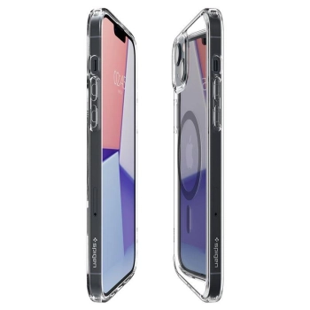 Etui Spigen Ultra Hybrid Mag z MagSafe na iPhone 14 przezroczysto-szare