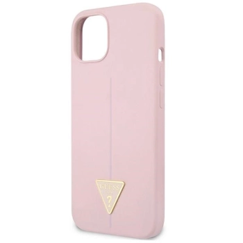 Etui Guess Silicone Triangle na iPhone 13 mini - fioletowe