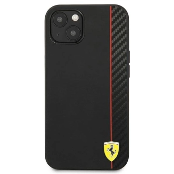 Etui Ferrari On Track Carbon Stripe na iPhone 13 mini - czarne