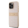 Etui DKNY Leather Mono Stripe & Metal Logo na iPhone 15 Pro Max - różowe