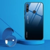 Gradient Glass etui pokrowiec nakładka ze szkła hartowanego Huawei P40 Lite E różowo-fioletowy
