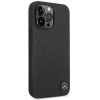 Etui Mercedes Leather Stars Pattern na iPhone 14 Pro Max - czarne