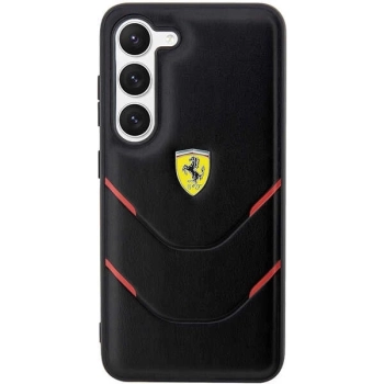 Etui Ferrari Hot Stamp Lines na Samsung Galaxy S23 - czarne