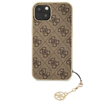 Etui Guess 4G Charms Collection na iPhone 13 - brązowe