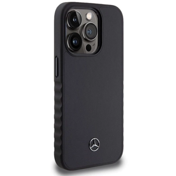 Etui Mercedes Smooth Leather na iPhone 15 Pro Max - czarne