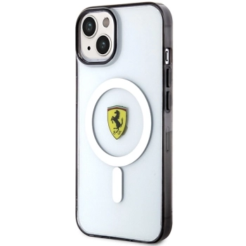 Etui Ferrari Outline MagSafe na iPhone 14 - przezroczyste