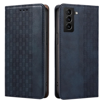 Magnet Strap Case etui do Samsung Galaxy S22 Ultra pokrowiec portfel + mini smycz zawieszka niebieski