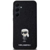 Etui Karl Lagerfeld Fixed Glitter Ikonik Logo Metal Pin na Samsung Galaxy A55 - czarne