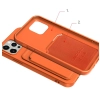 Card Case silikonowe etui portfel z kieszonką na kartę dokumenty do iPhone 12 Pro Max czerwony
