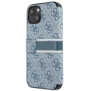 Etui Guess 4G Stripe na iPhone 13 mini - niebieskie