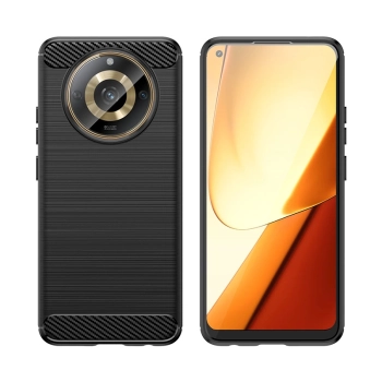 Elastyczne etui wzór karbon do Realme 11 Carbon Case - czarne