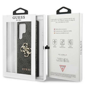 Etui Guess 4G Big Metal Logo na Samsung Galaxy S24 Ultra - czarne