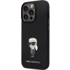 Etui Karl Lagerfeld Silicone Ikonik Metal Pin na iPhone 14 Pro - czarne