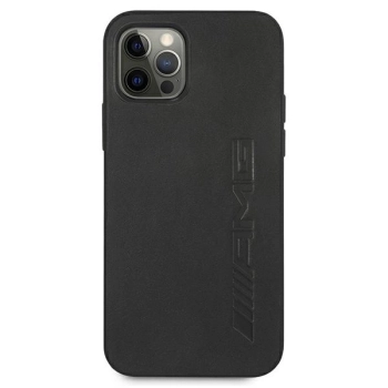 Etui AMG Leather Hot Stamped na iPhone 12 Pro Max - czarne