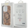 Etui Guess IML GCube MagSafe na iPhone 15 Pro - brązowe