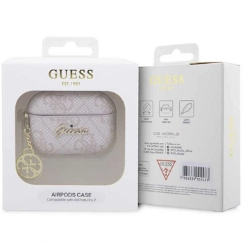 Etui Guess 4G Charm Collection na AirPods Pro 2 - różowe