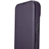 iCarer CE Premium Leather Folio Case skórzane etui iPhone 14 Pro z klapką magnetyczne MagSafe ciemnofioletowy (WMI14220714-DP)