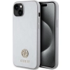 Etui Guess Strass Metal Logo do iPhone 15 Plus - srebrne