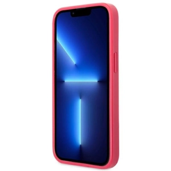 Etui Guess Saffiano 4G Small Metal Logo na iPhone 13 Pro Max - różowe