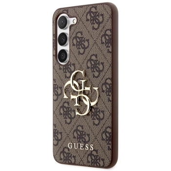 Etui Guess 4G Big Metal Logo na Samsung Galaxy S24 - brązowe