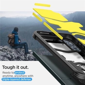 Etui Spigen Tough Armor na Samsung Galaxy S23 - ciemnozielone