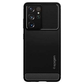 Etui Spigen Rugged Armor na Samsung Galaxy S21 Ultra - czarny mat