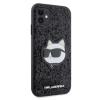 Etui Karl Lagerfeld Glitter Choupette Patch na iPhone 11 / Xr - czarne