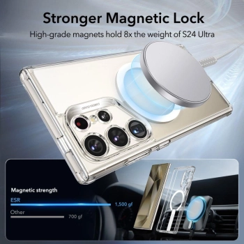 Etui ESR Flickstand Boost Halolock na Samsung Galaxy S24 Ultra - przezroczyste