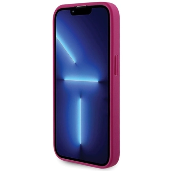 Etui Guess Strass Metal Logo do iPhone 15 Pro - różowe