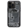 Etui Spigen Ultra Hybrid Mag z MagSafe na iPhone 14 Pro Max - ciemnoszare (wzór Zero One)