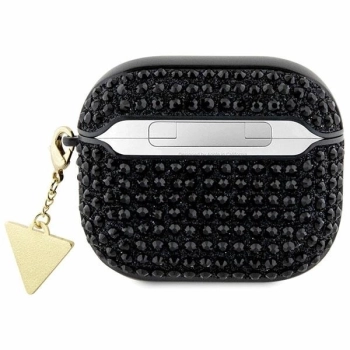 Etui Guess Rhinestone Triangle Charm na AirPods 3 - czarne