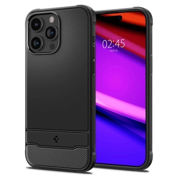 Etui Spigen Rugged Armor Mag z MagSafe na iPhone 15 Pro Max - czarny mat