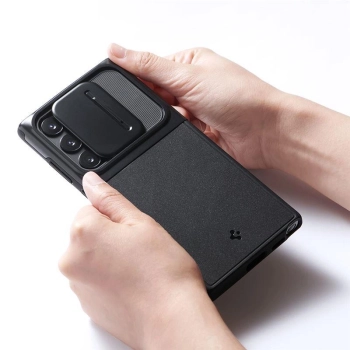 Etui Spigen Optik Armor na Samsung Galaxy S22 Ultra - czarne