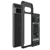 Etui Spigen Ultra Hybrid na Google Pixel 8 Pro - ciemnoszare (wzór Zero One)