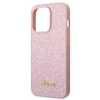 Etui Guess Glitter Script na iPhone 14 Pro - różowe