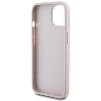 Etui Guess 4G Metal Gold Logo na iPhone 15 Plus - różowe