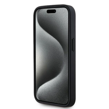 Etui Karl Lagerfeld Leather Monogram Metal Logo na iPhone 15 Pro Max - czarne