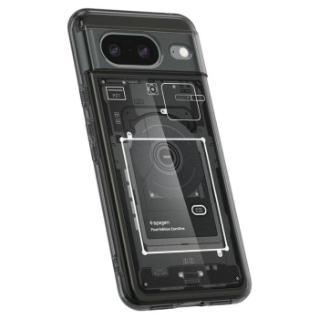 Etui Spigen Ultra Hybrid na Google Pixel 8 - ciemnoszare (wzór Zero One)