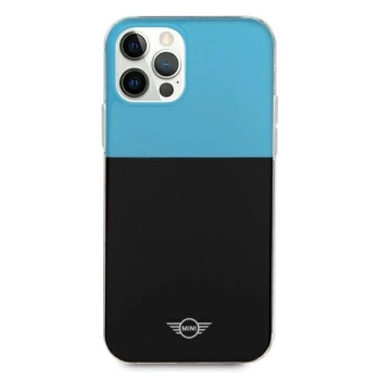Etui Mini Morris Color Block na iPhone 12 / iPhone 12 Pro - niebieskie